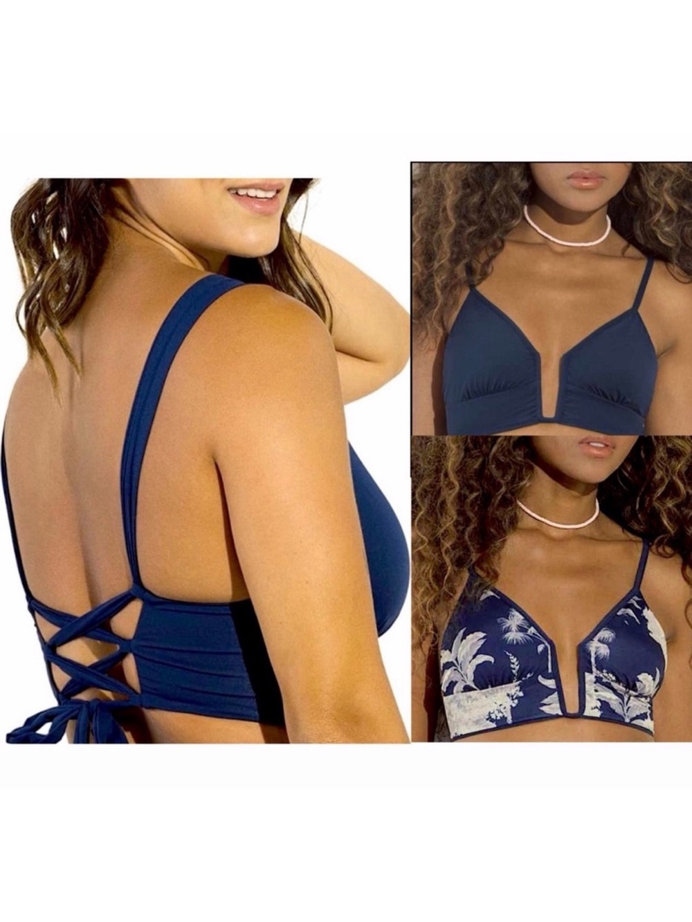 Maaji Reversible Long Line Triangle Top, NEW